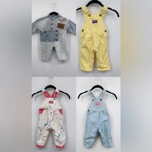 RARE VINTAGE 90’s BABY CLOTHES GUESS X OSHKOSH BUNDLE COTTON MADE IN THE USA x 4